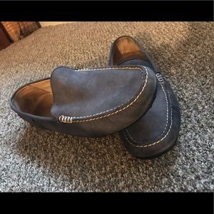 Polo Leather driver loafer in blue Size 16.